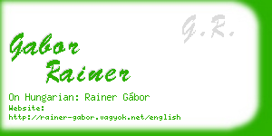 gabor rainer business card