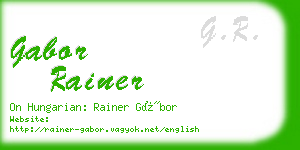 gabor rainer business card